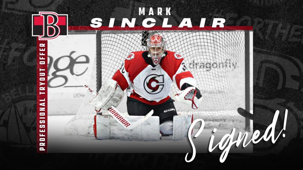 Belleville Sens sign goaltender Mark Sinclair to a professional tryout ...