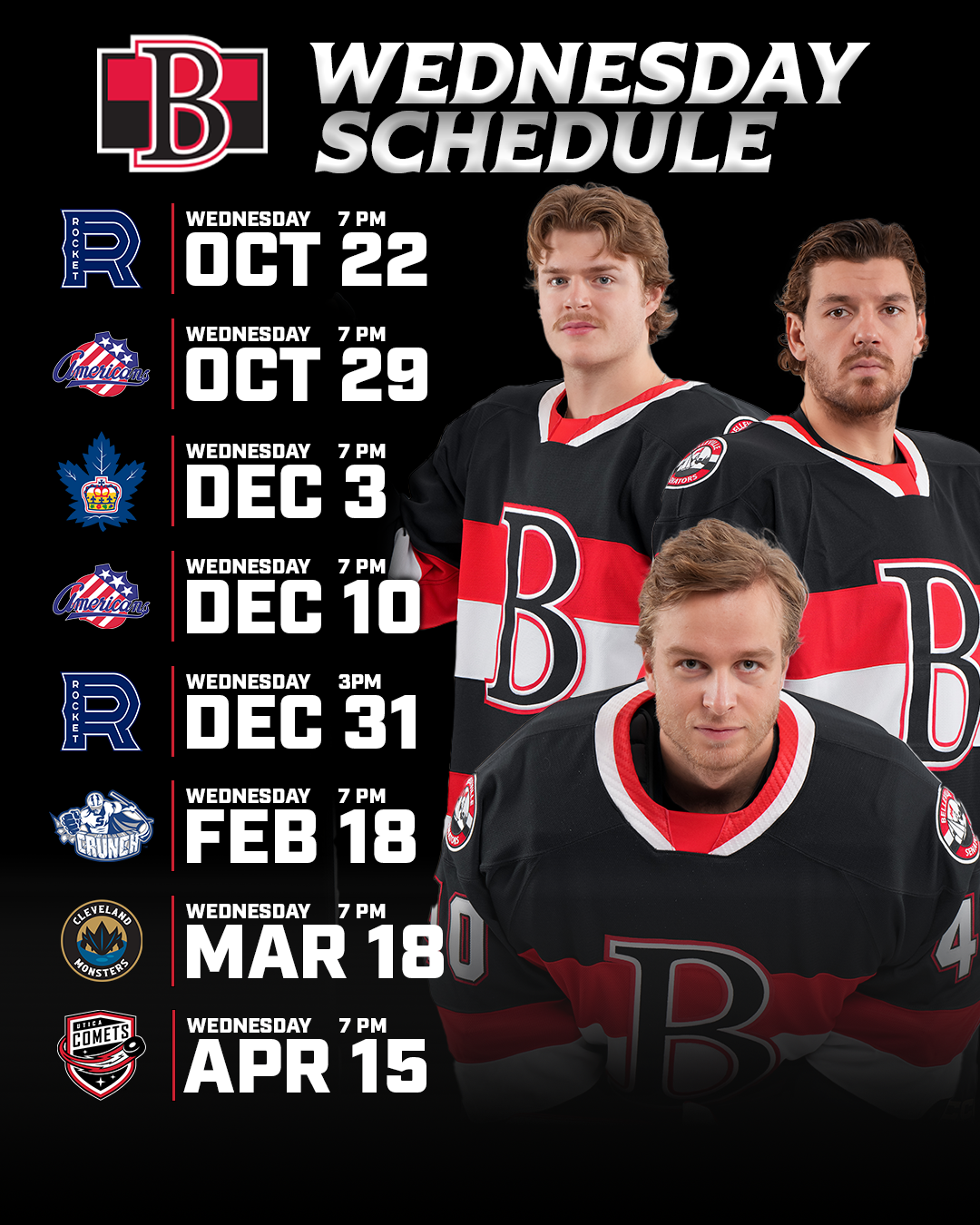 Winning Wednesday Schedule